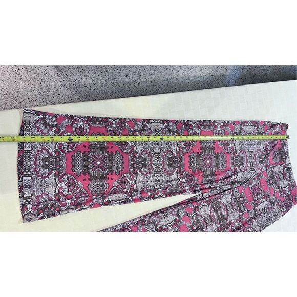 CHICOS PINK BROWN PALAZZO PANTS SIZE 8-10 - Picture 7 of 8